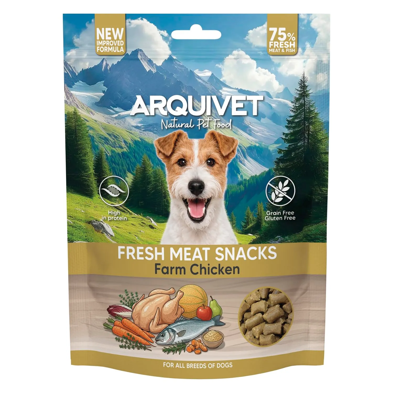 Arquivet Snack di Carne Fresca di Pollo, 300 g, per Cani Adulti