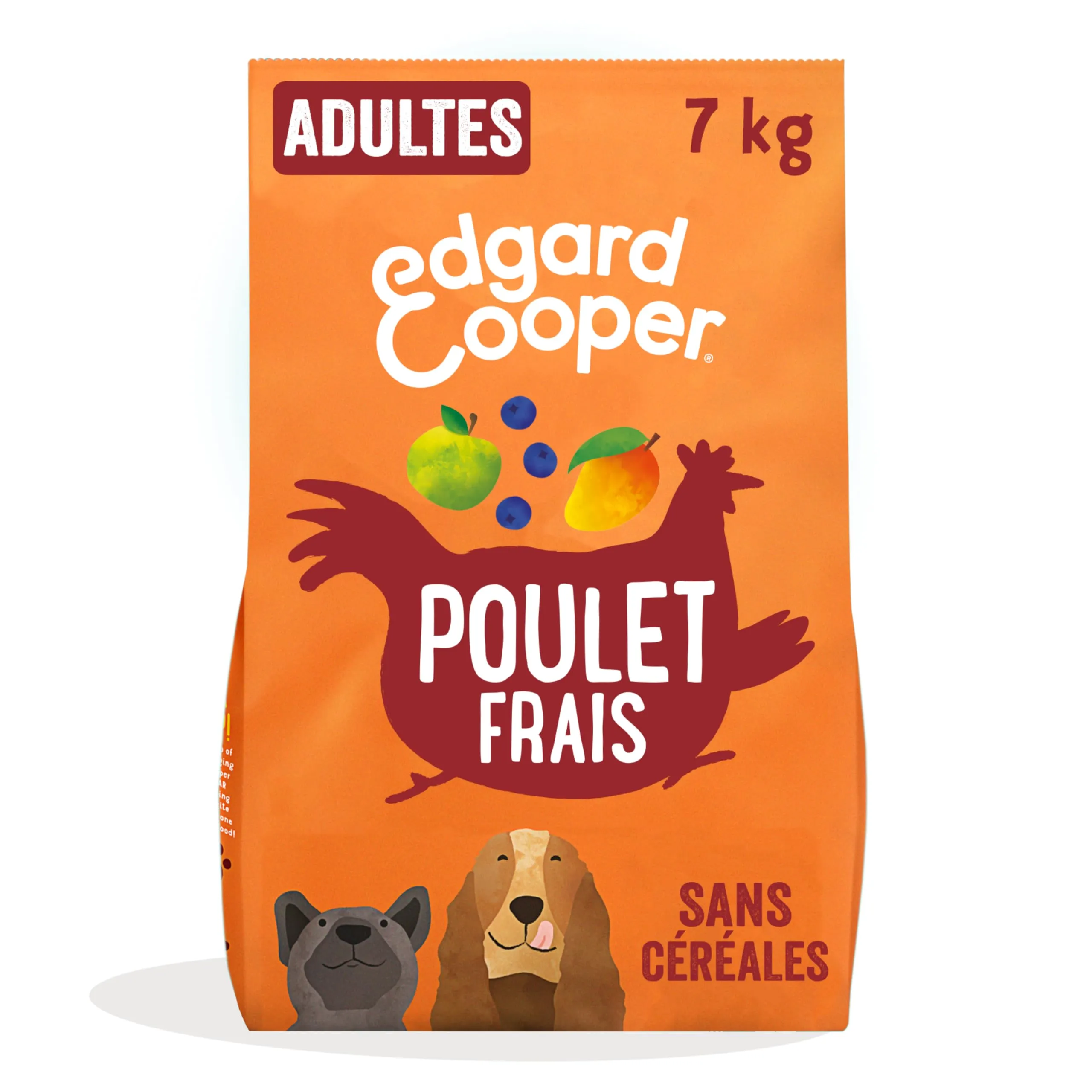 Edgard & Cooper Cibo per cani (pollo fresco, 7 kg), senza cereali, carne fresca e proteine di alta qualità, veri ingredienti per cani, ipoallergenico, senza zuccheri aggiunti