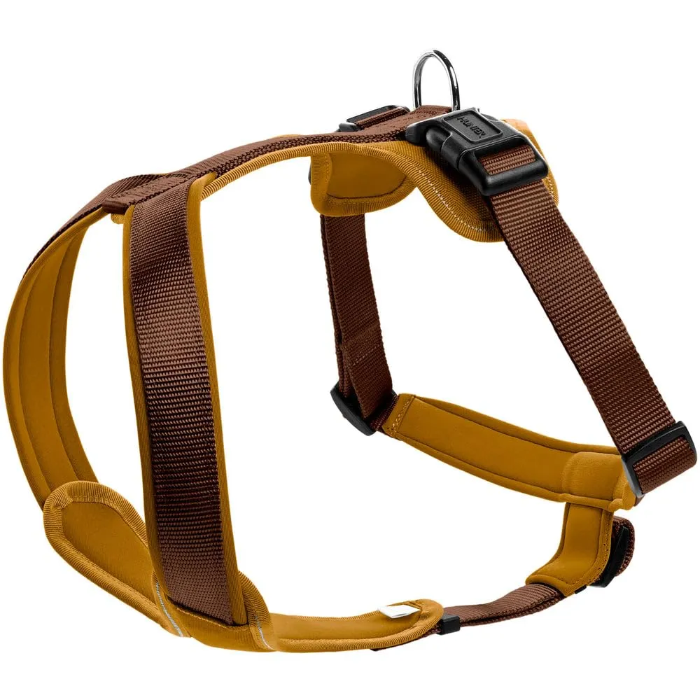 Hunter Pettorina in neoprene per cani, in nylon, con imbottitura morbida in neoprene, Marrone/Caramello, 38-48/XS-S