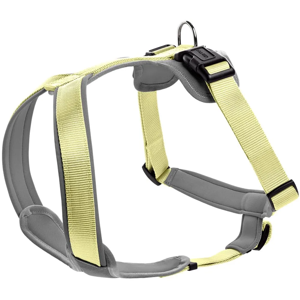 HUNTER pettorina per cani NEOPREN, Colore: matcha/grigio, nylon resistente, imbottita con morbido neoprene, materiale riflettente 3M™ Scotchlite™, facile da pulire, confortevole, Taglia: M/1