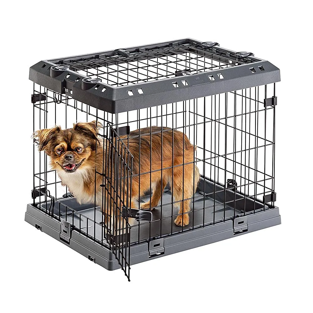Ferplast Gabbia Cane in Metallo Gabbia Pieghevole per Cani Molto Piccoli SUPERIOR 60 Recinto in metallo, con Separatore, Doppia serratura, 62 x 47 x h 50 cm.