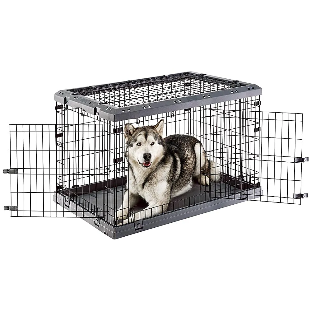 Ferplast Gabbia Cane in Metallo Gabbia Pieghevole per Cani Grandi Superior 105 Recinto in Metallo, con Separatore, Doppia Serratura, 107 x 77 x h 73,5 cm.