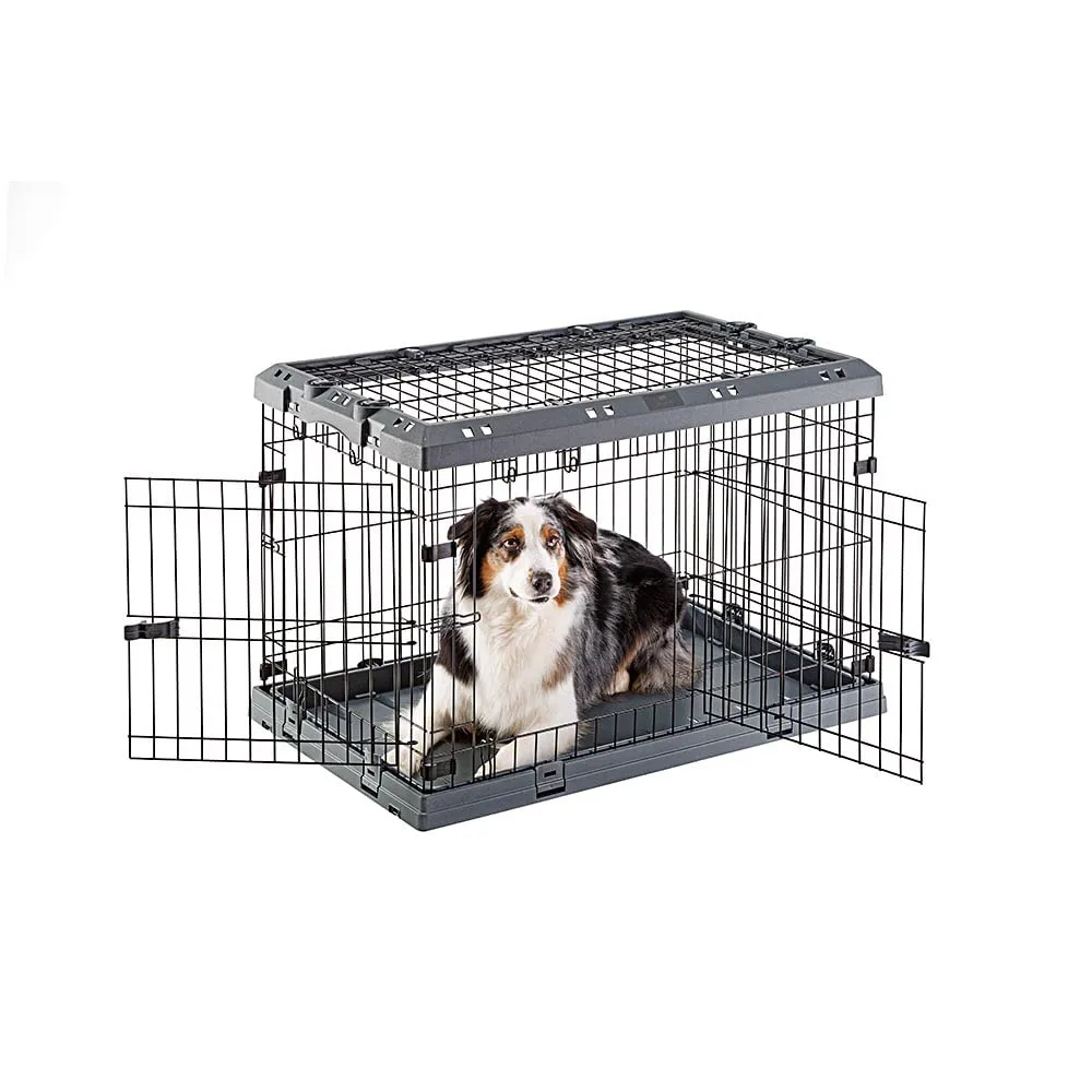 Ferplast Gabbia Cane in Metallo Gabbia Pieghevole per Cani Medi Superior 90 Recinto in Metallo, con Separatore, Doppia Serratura, 92 x 58,5 x h 62,5 cm.