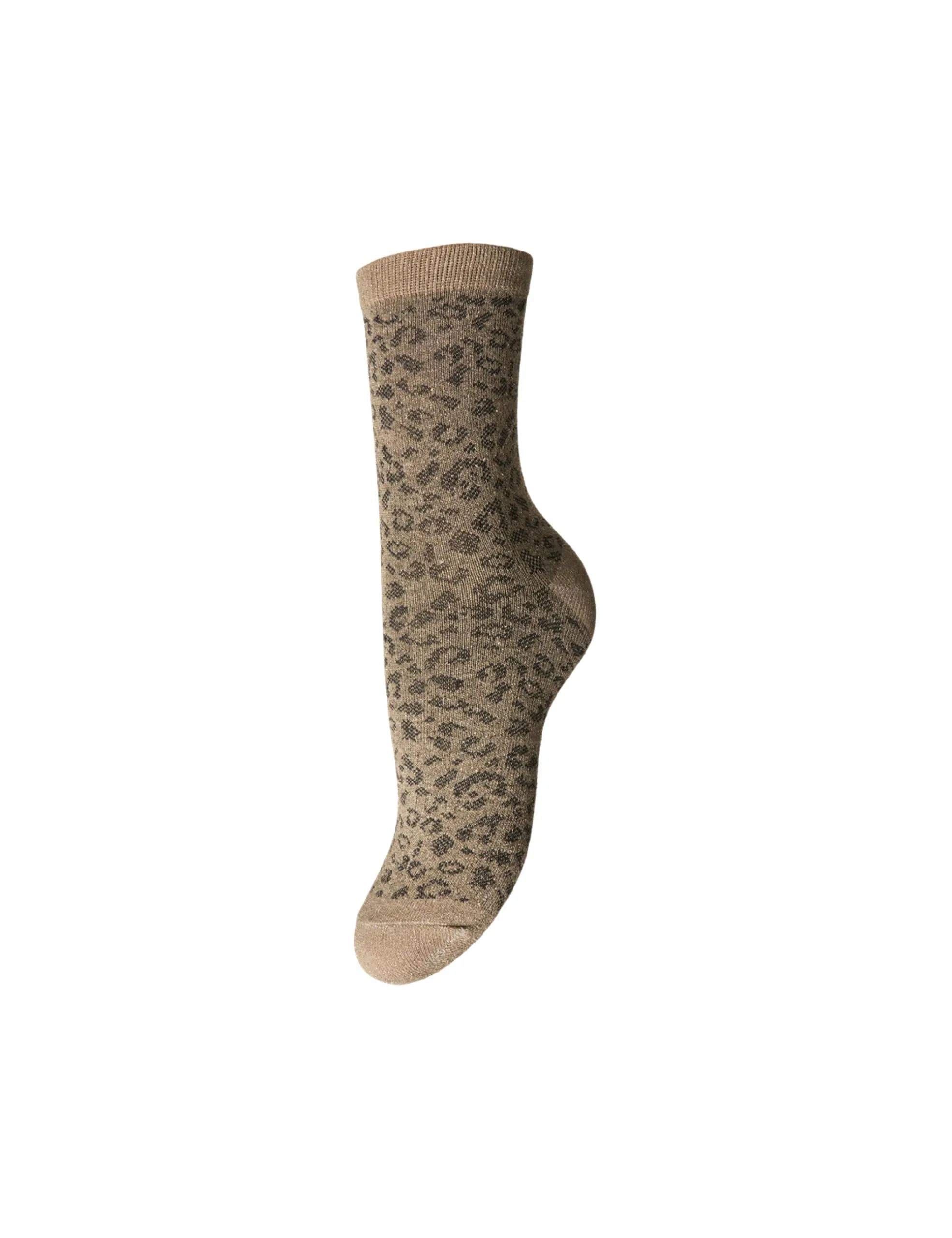PIECES Calzini da donna Pcsebby Glitter Long AOP Noos, Fossile/dettaglio: MOREL, Taglia unica