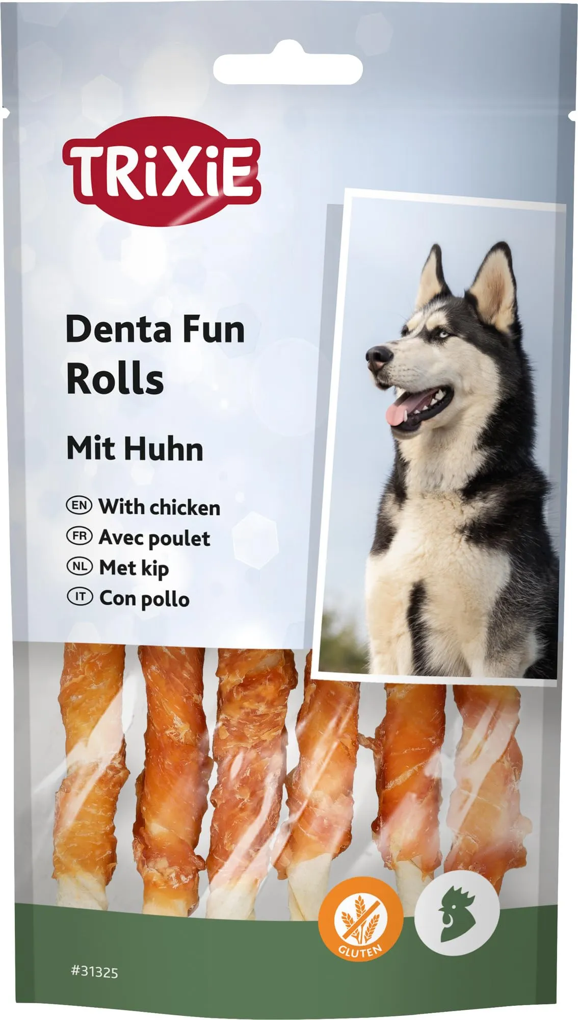 Trixie Denta Fun Chewing Sticks with Chicken, 6 Sticks 70g