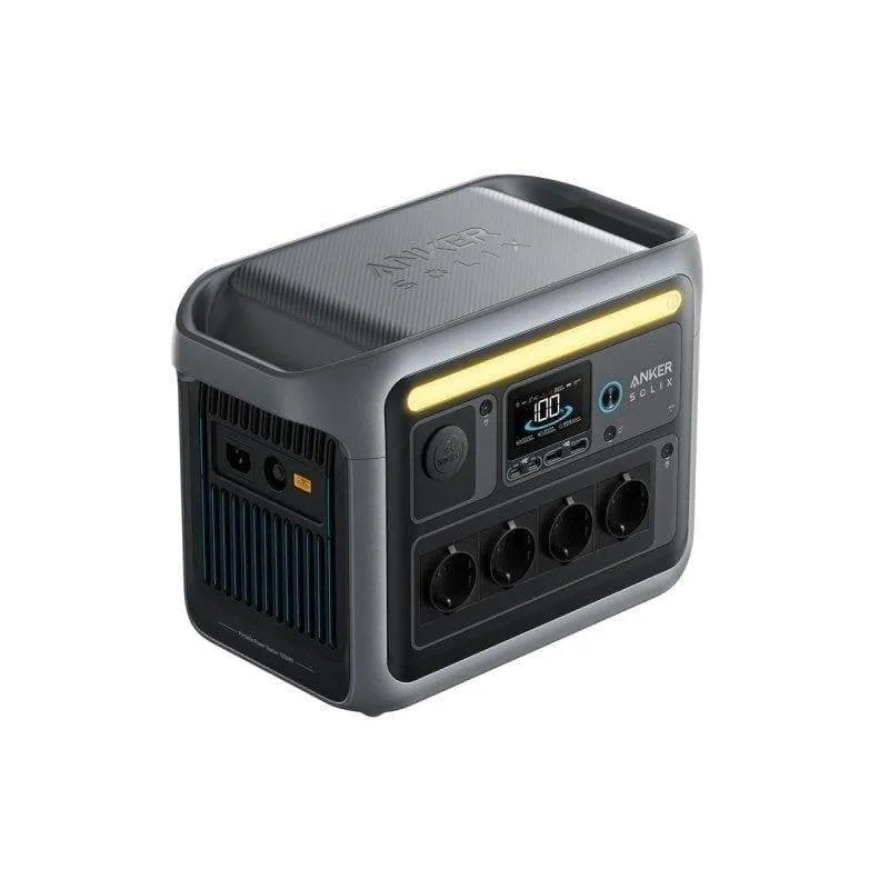 Stazione di energia Anker Solix C1000X 1056Wh 6 porte AC 4 USB Batteria LiFePO4 Schermo LED Caricatore solare UPS