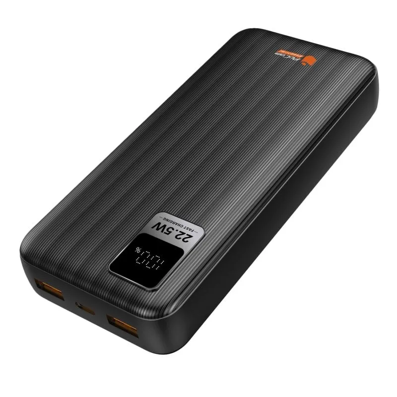 PcCom Essential Powerbank 20.000 mAh 20 W + 22,5 W Ricarica rapida con indicatore LED Nero