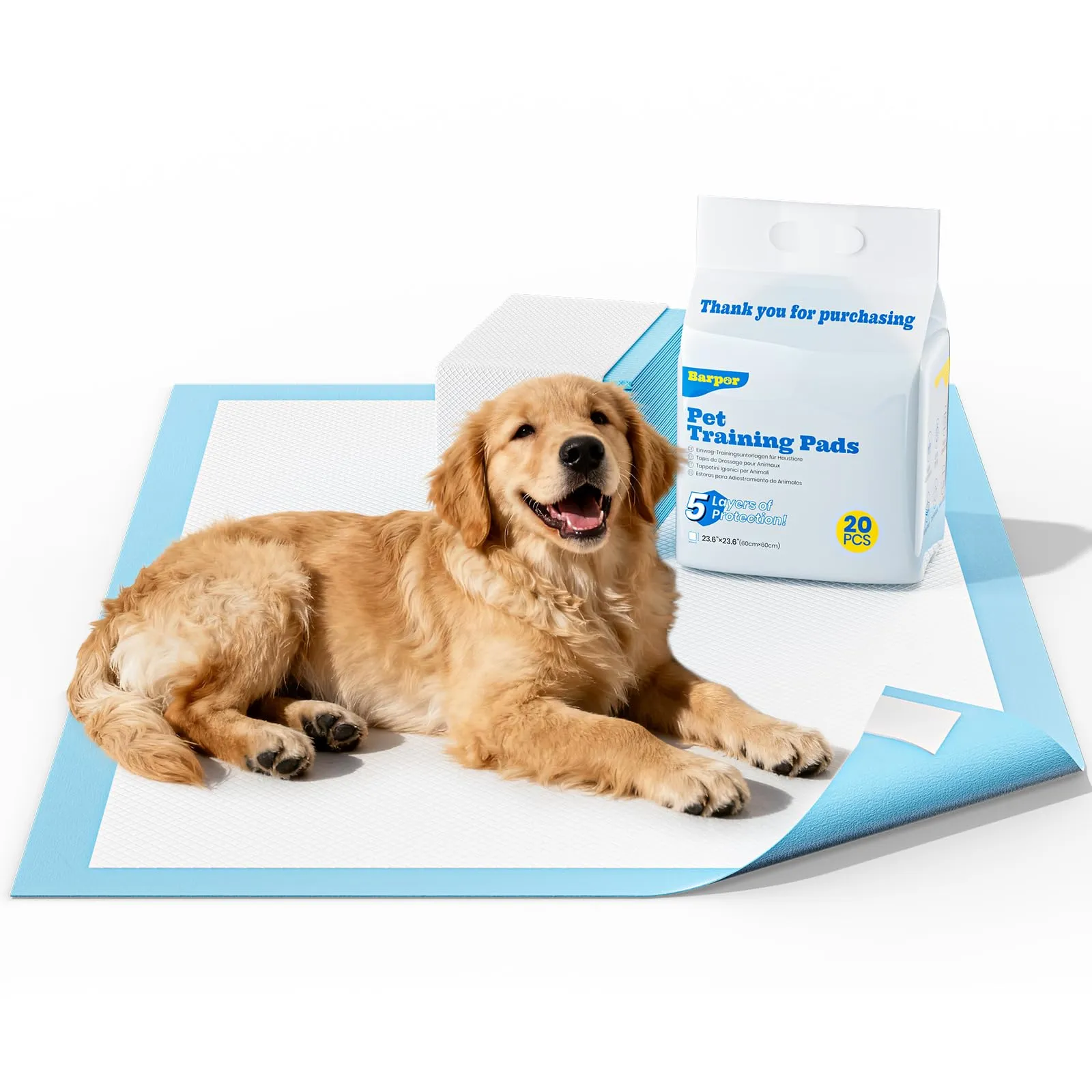 Barpor Traversine Cani 60x60cm Assorbenti Tappetini Igienici 20 Pezzi