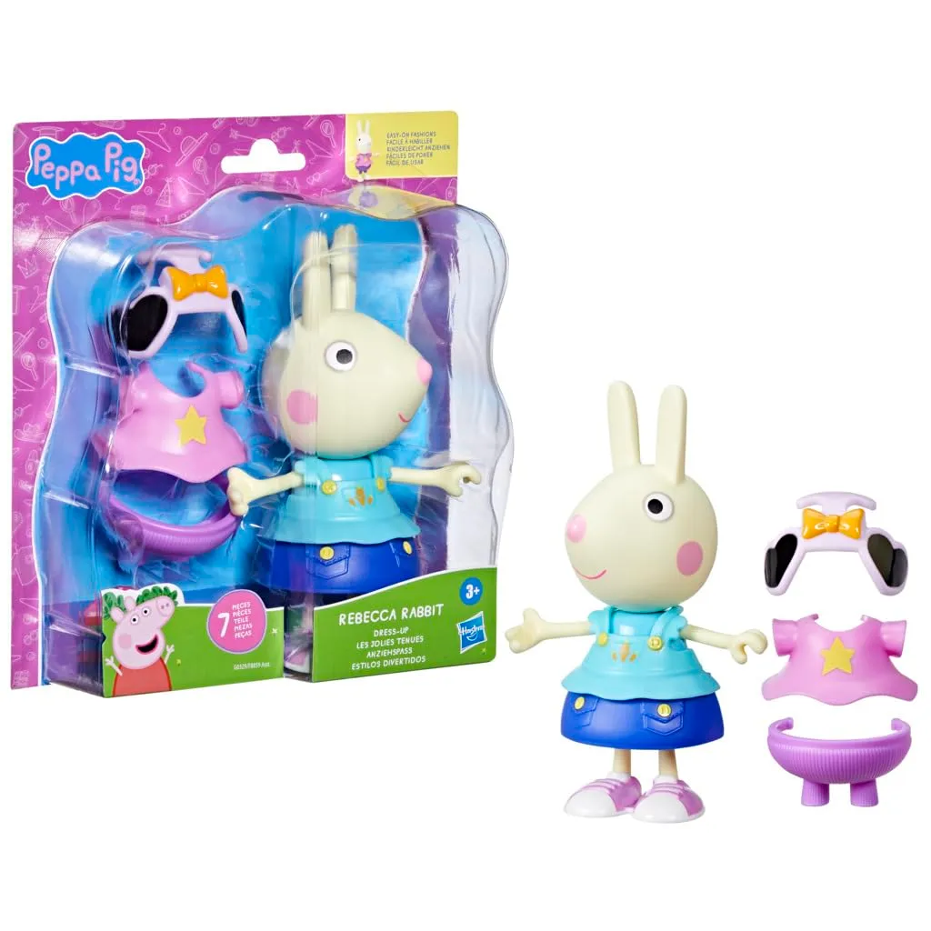 Peppa Pig, Figurine Les Jolies Tenues de Rebecca Rabbit