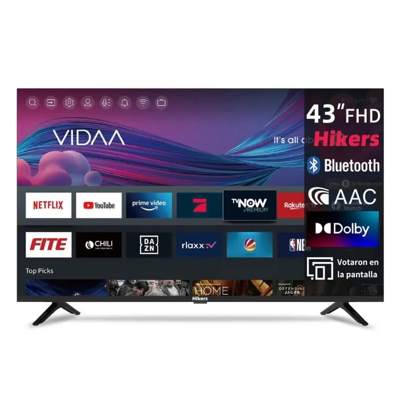 Televisore Hikers 43Z1 43 pollici Full HD Android Dolby Atmos Nero