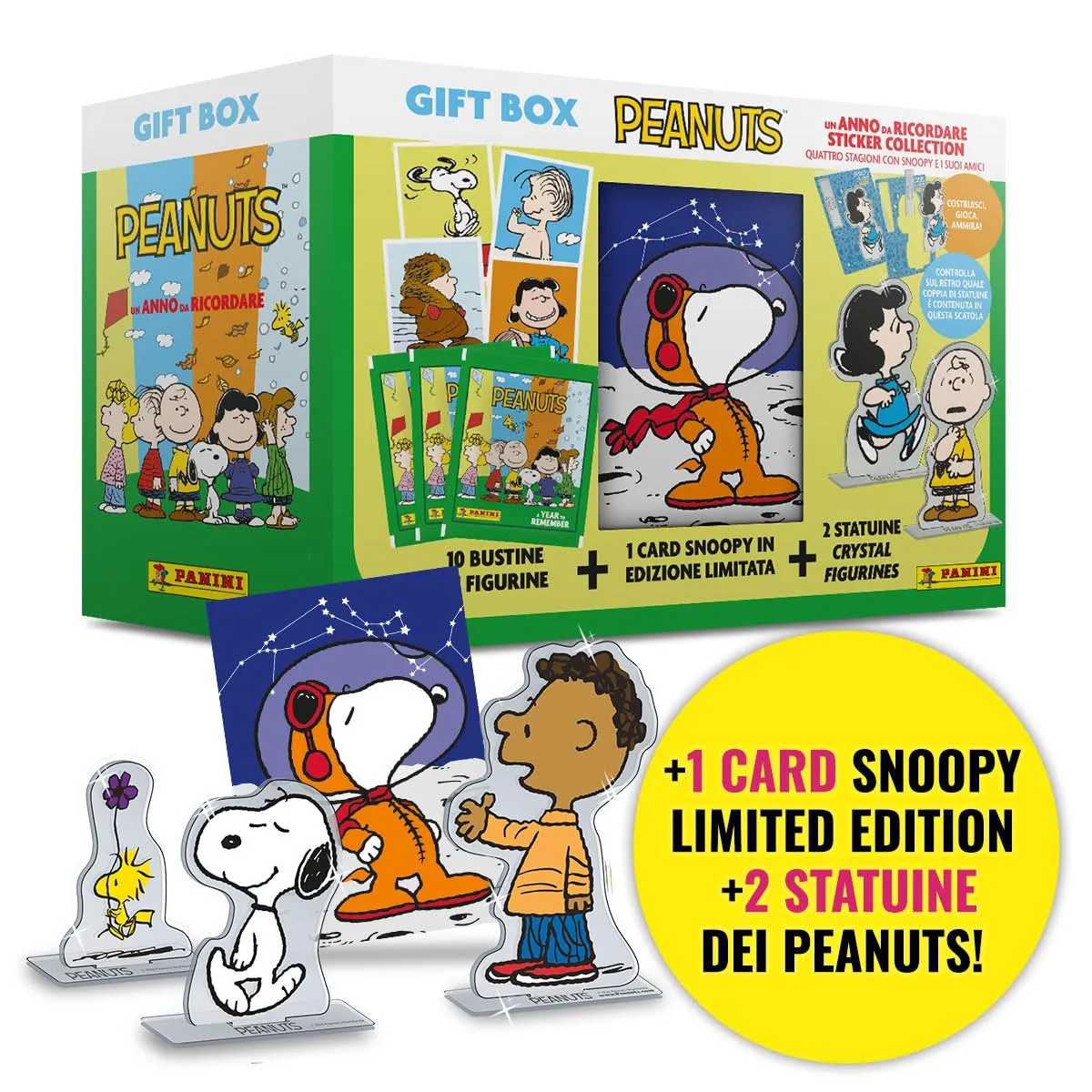 Peanuts: Un Anno da Ricordare - Gift Box B con Statuine di Snoopy, Woodstock e Franklin