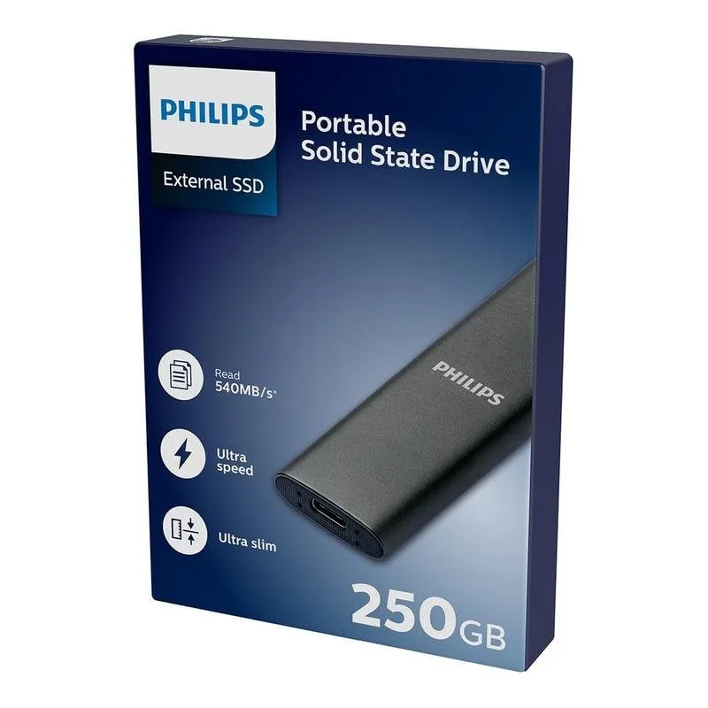 Disco Rigido SSD Esterno 250GB Ultra Slim 540Mb/s Portatile Leggero