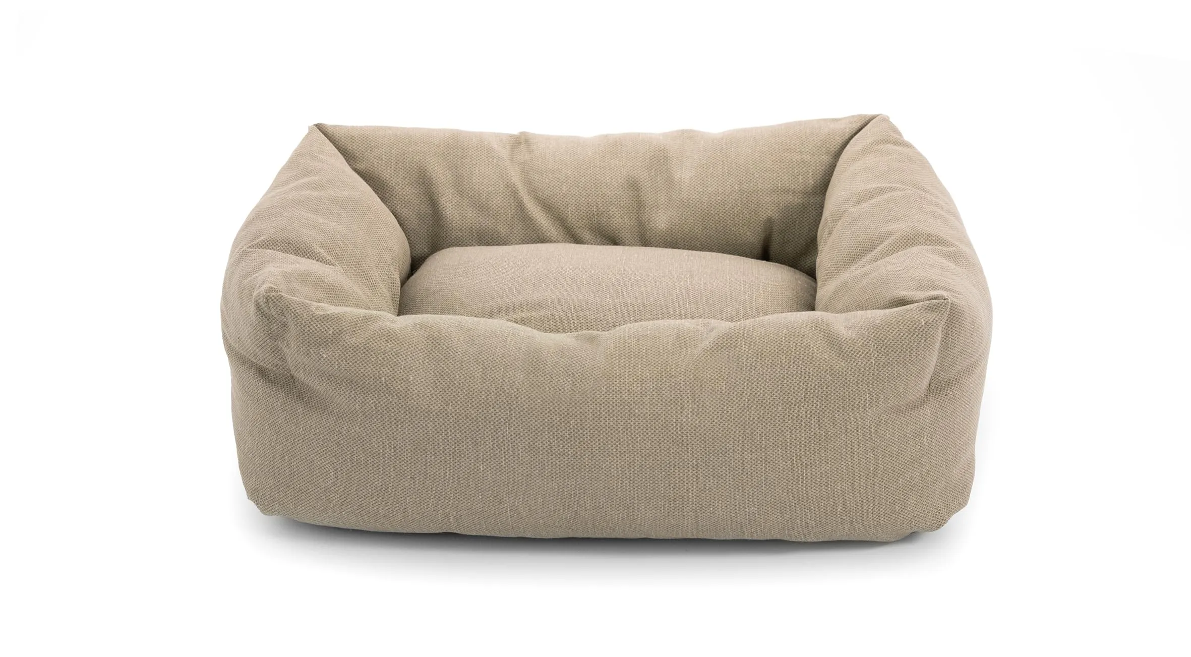 Record - Cuccia per Cani e Gatti Mono in Cotone, Colore: Beige, 50 x 35 x 15h cm. Lettino imbottito per animali a rapida asciugatura, morbido e accogliente. Cuscino rettangolare per cani e gatti.