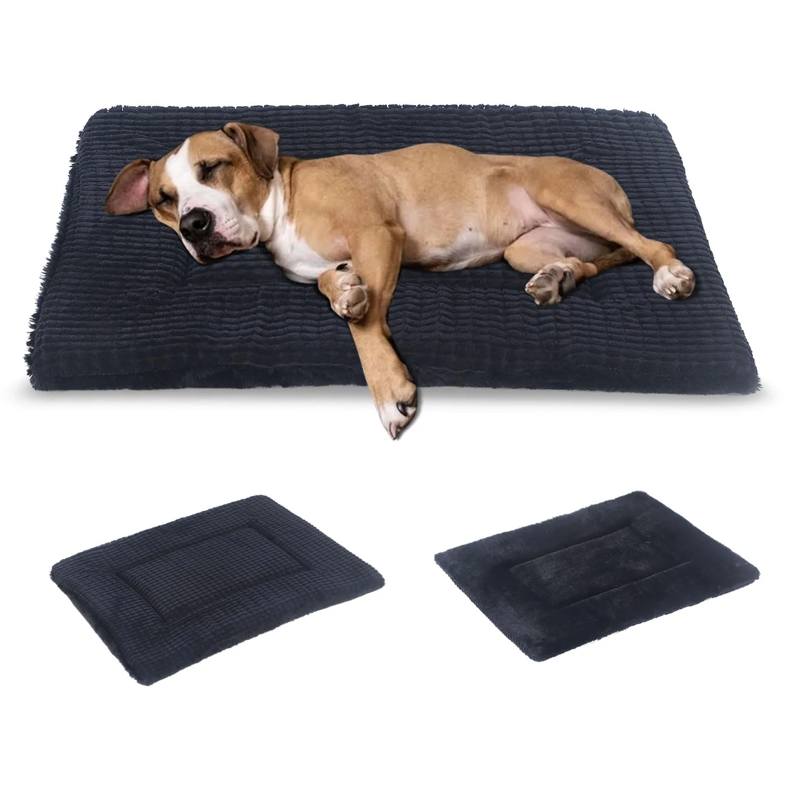 BVAGSS Cuscino per Cane Reversibile, Ultra Morbido Materassino Lavabile per cani, Ortopedico Letto per cani Cuscino Cane Memory Foam Suave y Cálido XH079 (106x71x4cm,Dark Grey)