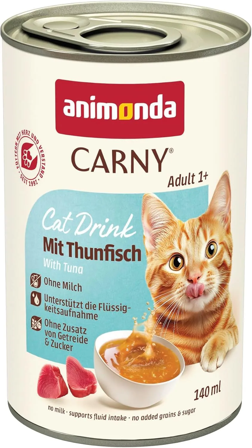 animonda Carny Bevanda per gatti adulti con tonno, confezione multipla 12 x 140 ml