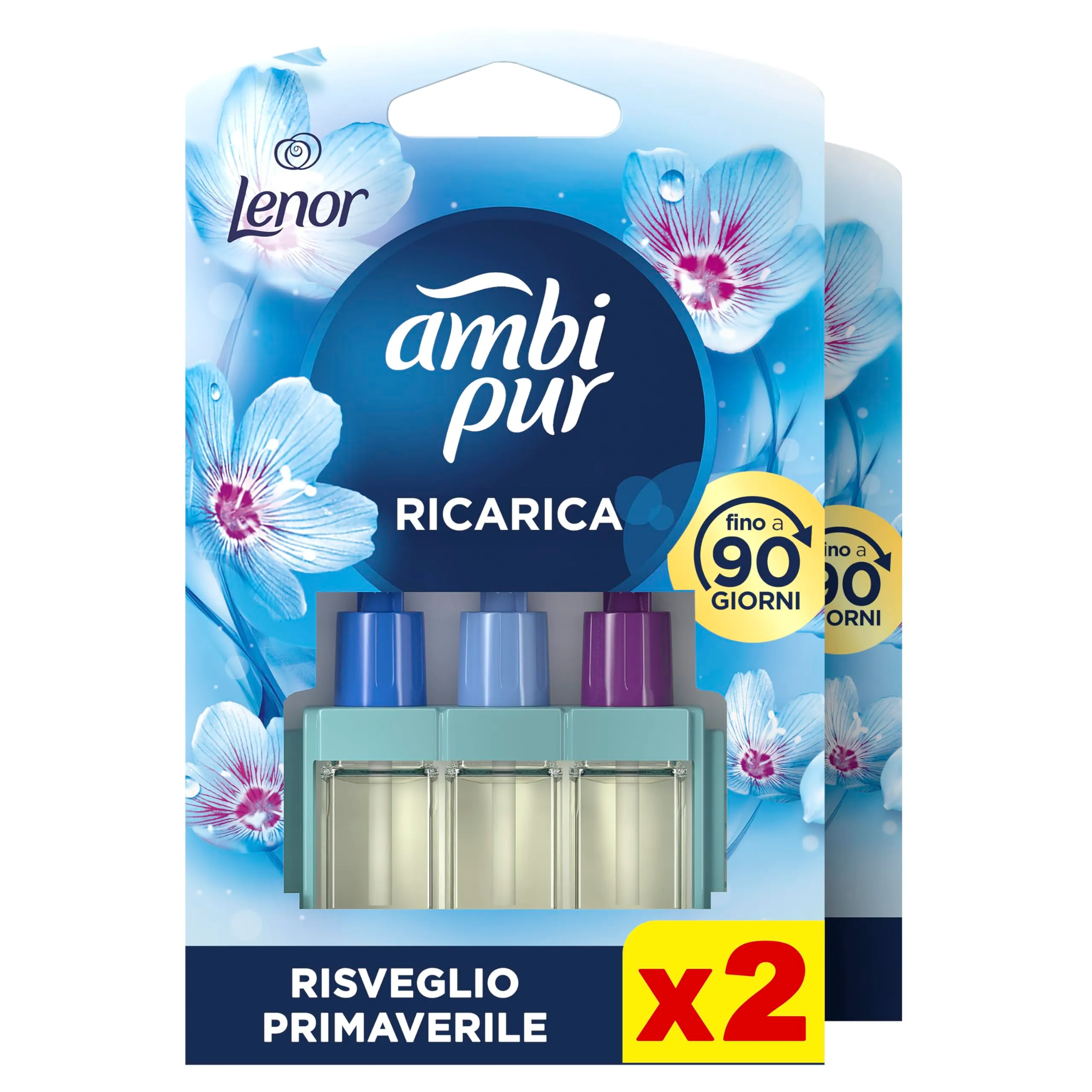 Ambi Pur 3Volution Profumatore Elettrico, 2 Ricariche, Lenor Risveglio