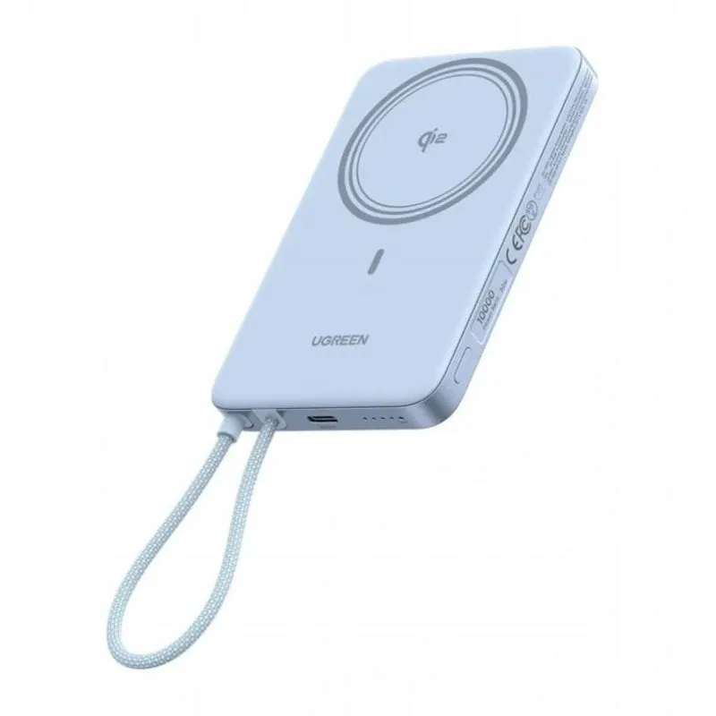 Power Bank Ugreen 10000 mAh 30 W Ricarica Wireless Blu