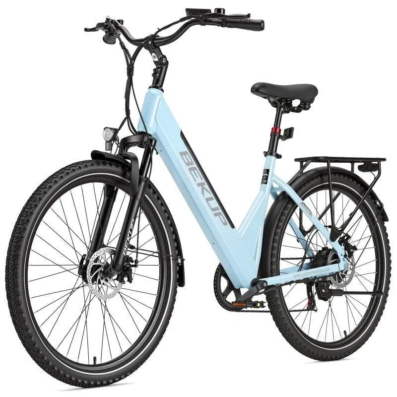 Bicicletta Elettrica Bekup V28 250W 36V 28 Pollici Blu