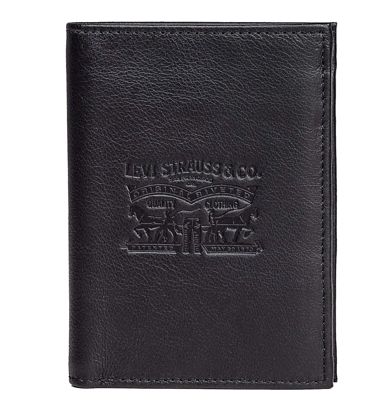 Levi's Vintage Two Horse Vertical, Portafoglio, Uomo, Nero (Regular Black), 2 X 13 X 10 Centimeters (W X H X L)