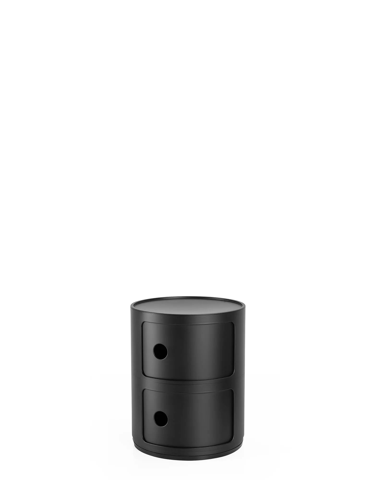 Kartell Componibili Recycled, Mobile Contenitore 2 Elementi, Nero Mat