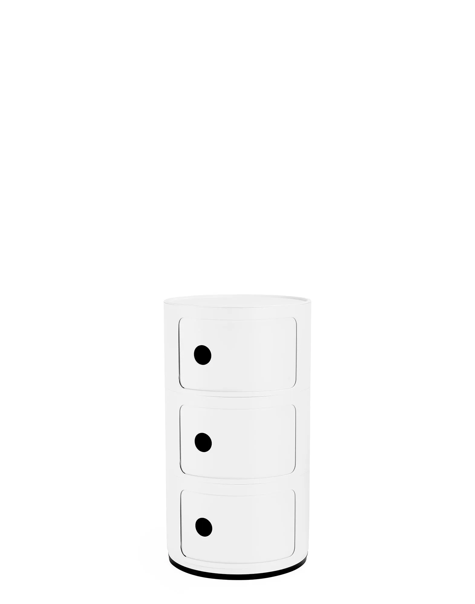 Kartell Componibili Recycled, Mobile Contenitore 3 Elementi, Bianco Mat
