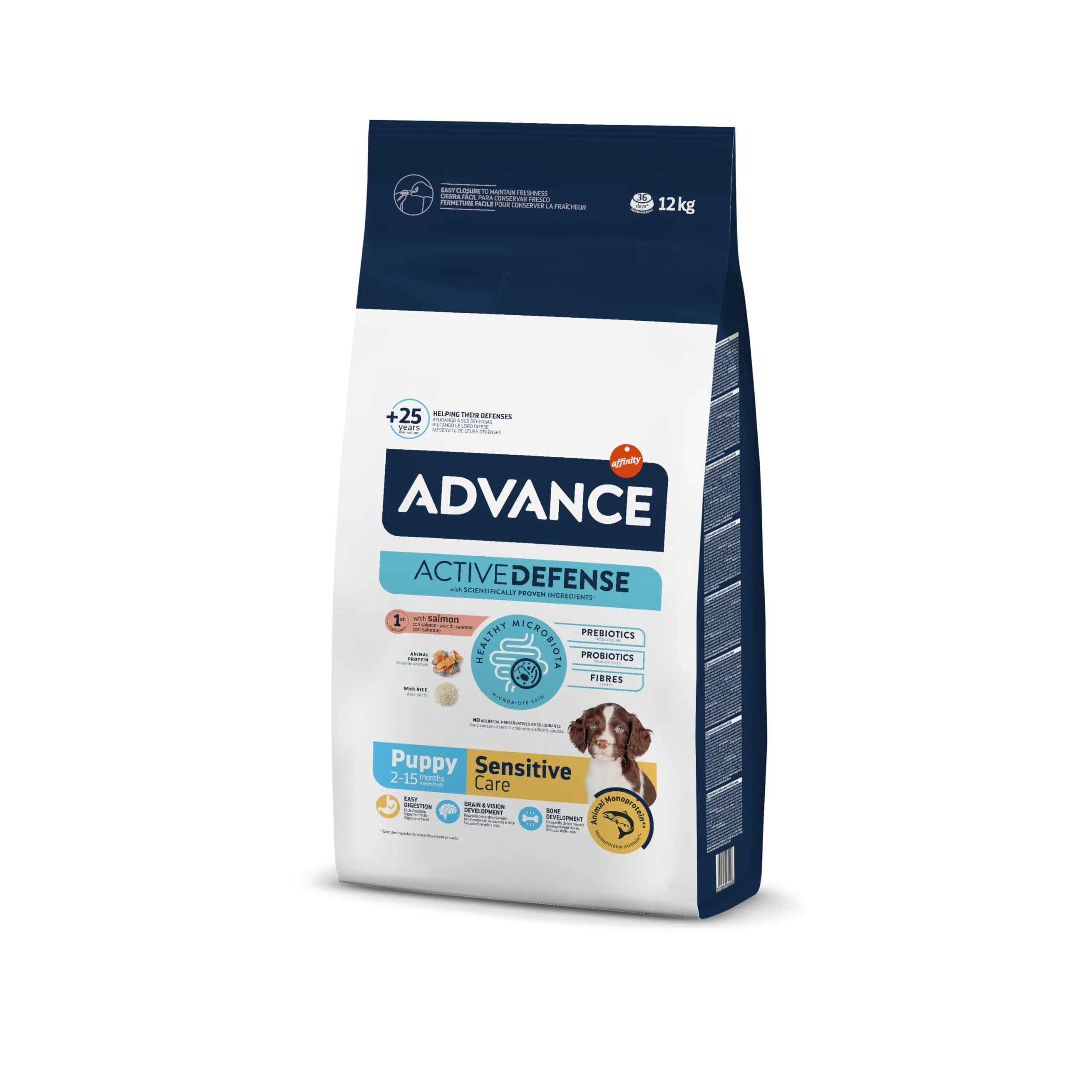 Advance Sensitive Puppy - Cibo per Cucciolo di Razza Media con Sensibilitè Digestive e Sintomi Cutanei - 12kg