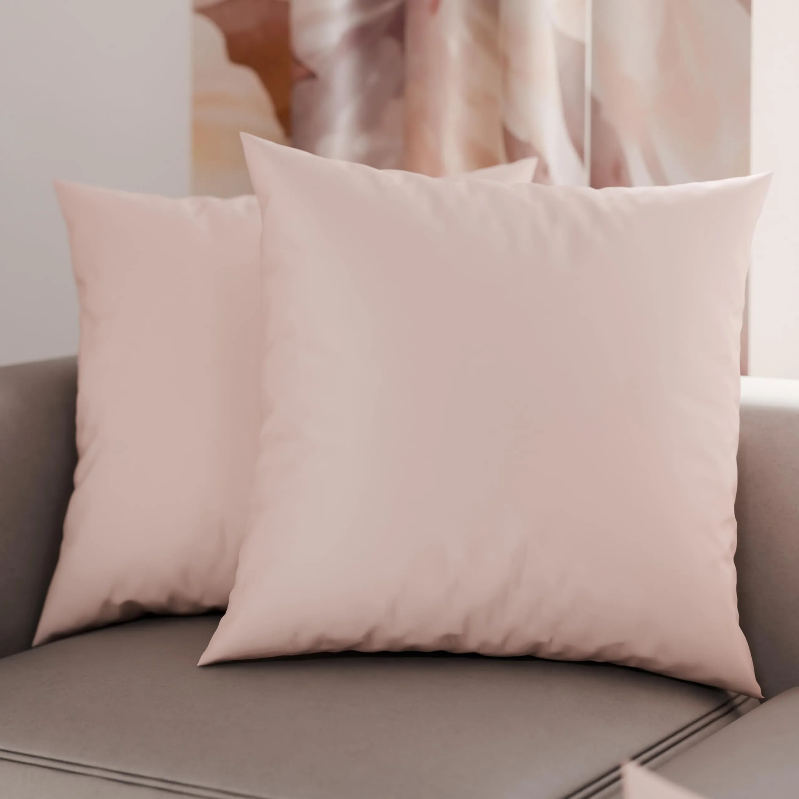 PETTI Artigiani Italiani - Coppia di Federe Cuscino 45x45 cm in Microfibra, Cuscini Arredo Camera da Letto, Divano, Set 2 Fodere Copricuscino, Federa Tinta Unita Rosa, 100% Made in Italy