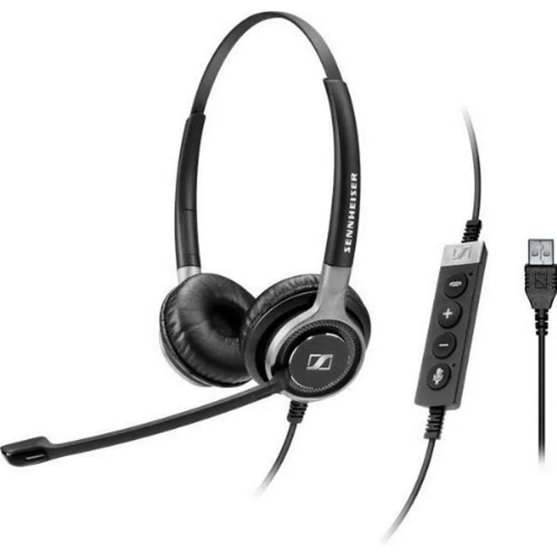 Auricolari Sennheiser SC 660 con cavo USB-C Binaurali con Microfono Antirumore Neri
