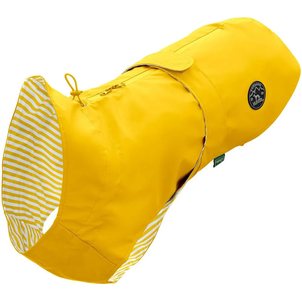 HUNTER impermeabile per cani MILFORD, colore: giallo, vestibilità ergonomica per una protezione ottimale, regolabile individualmente, facile da pulire e lavabile a 30 °C, taglia: 25