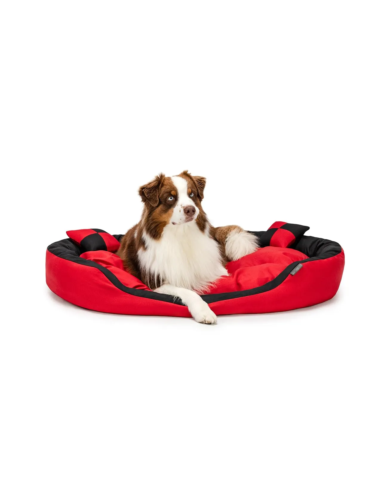 lionto Cuccia Cane 4-in-1 con Cuscino Reversibile, 110x80 cm, Nero