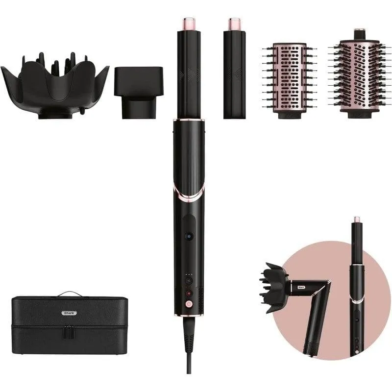 Styler ad aria Shark FlexStyle HD440EU 1400W Coanda 3 Temperature 5 Accessori Getto Freddo Nero Rosa