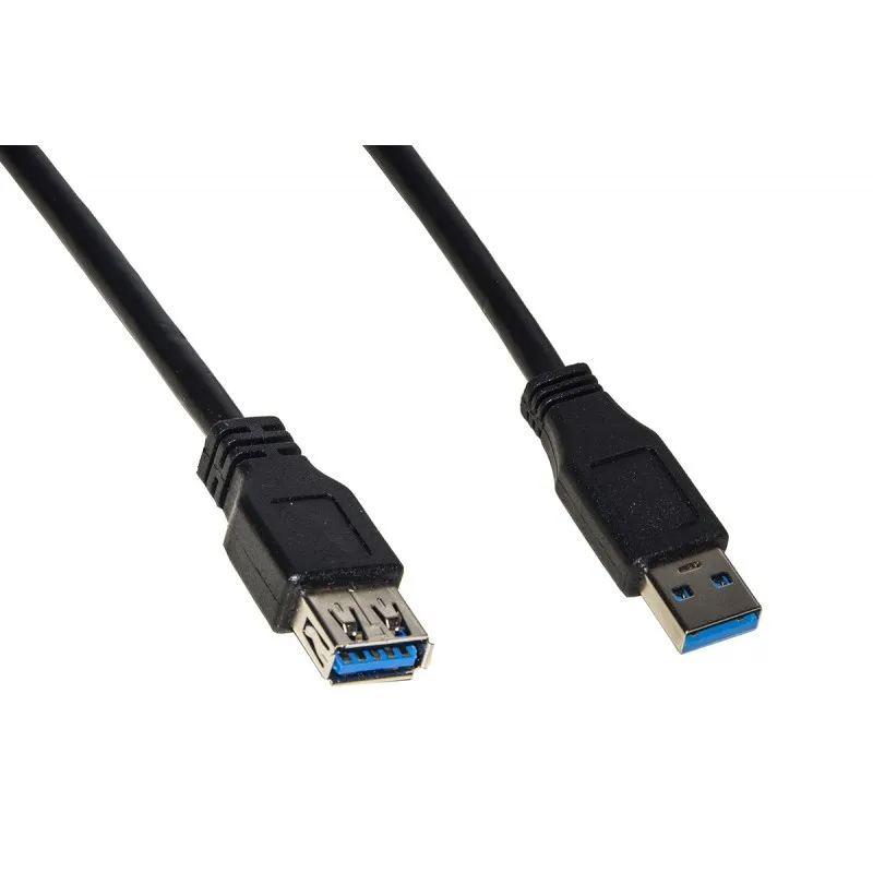 Cavo Usb 3.0 A-A 05Mt M/F Prolunga Bk In Rame