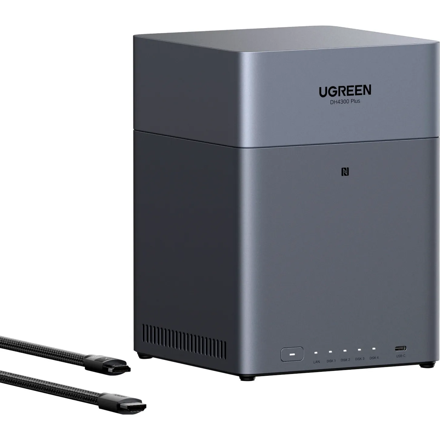 DH4300 Plus NAS Mini Tower 8 GB LPPDDR4X UGOS Pro Grigio
