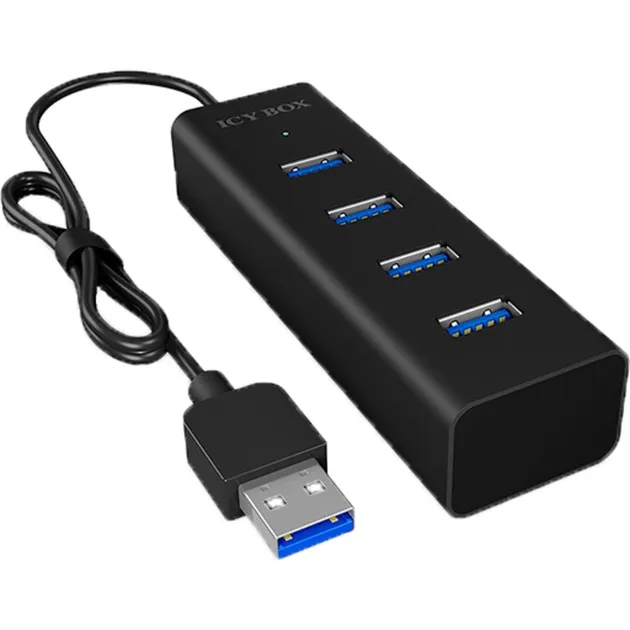 IB-HUB1409-U3 USB 3.2 Gen 1 (3.1 Gen 1) Type-A 5000 Mbit/s Nero, Hub USB