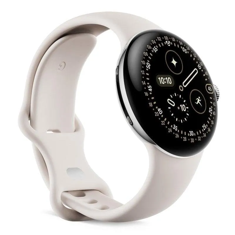 Google Pixel Watch 4 WiFi Bluetooth NFC GPS 41mm AMOLED Argento Beige S/L IP68 5ATM SpO2
