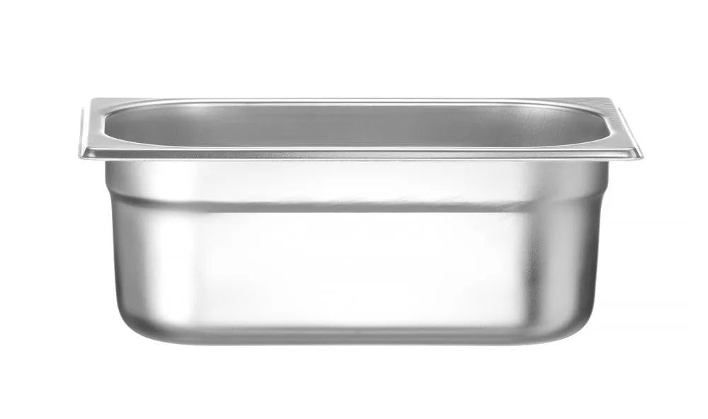 HENDI Contenitore Gastronorm GN 1/4, Budget Line, resistenza termica -40 °C a 250 °C, per forno e bagnomaria, 2,8L, 265x162x(H) 100mm, acciaio inox