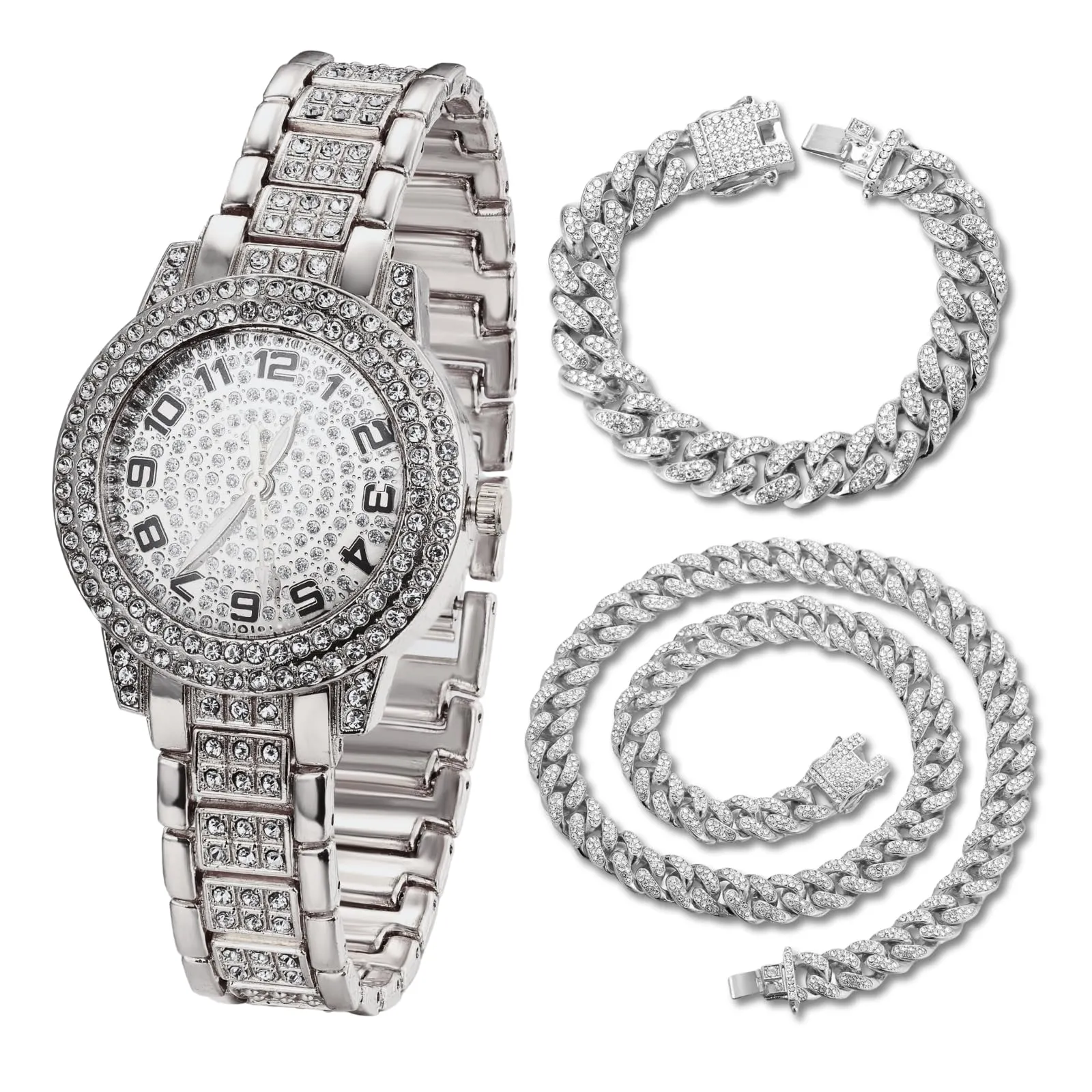 HALUKAKAH Orologio Diamanti per Ragazzi - 32MM Quadrante Tondo Numeri Arabi