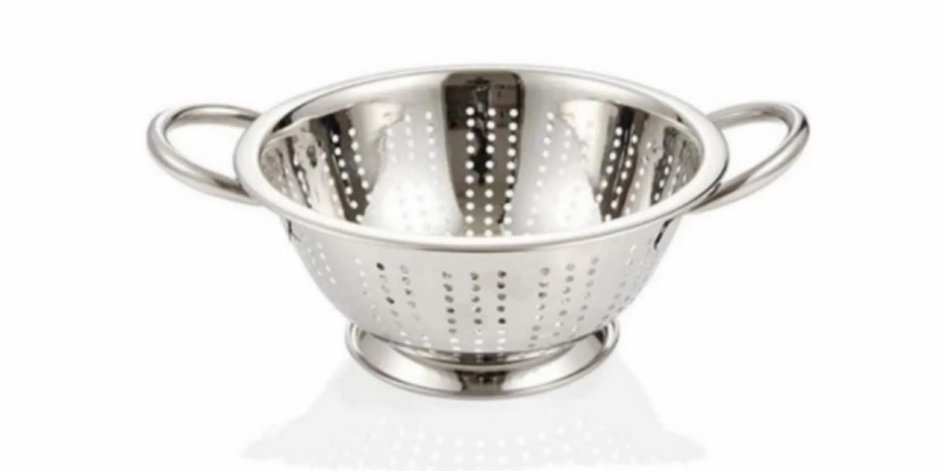 Tescoma 428506 Colapasta con Base e due manici, Acciaio inox 20 cm
