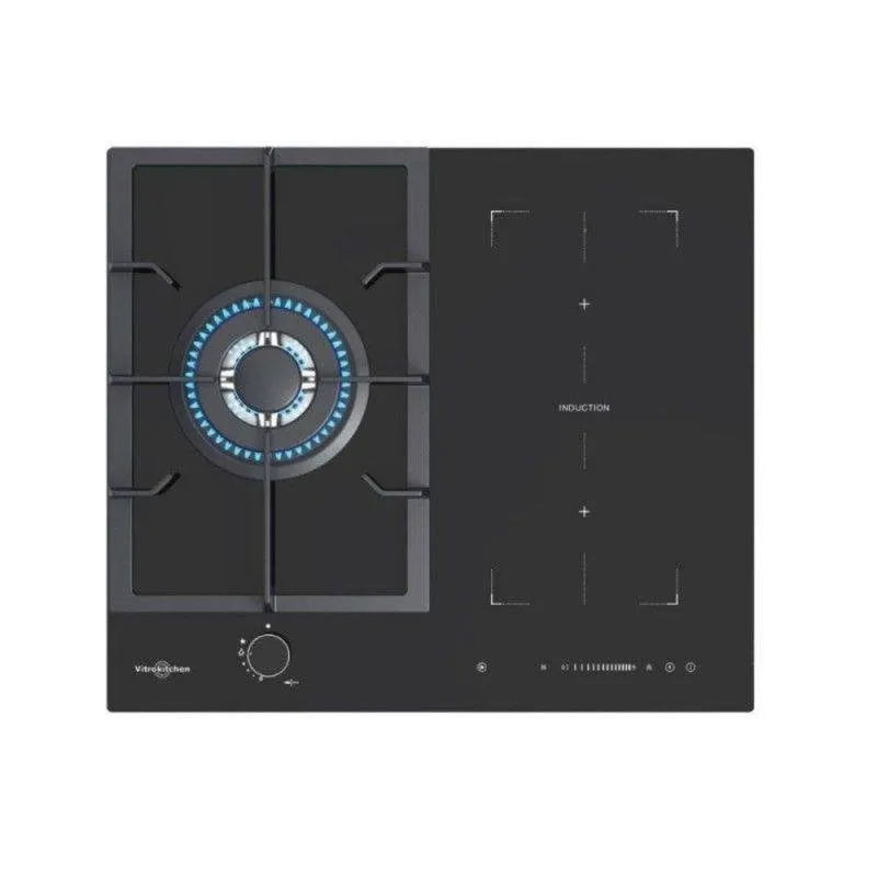 Piano Cottura Misto Vitrokitchen Vg611nb 2 Zone Induzione 1 Zona Gas