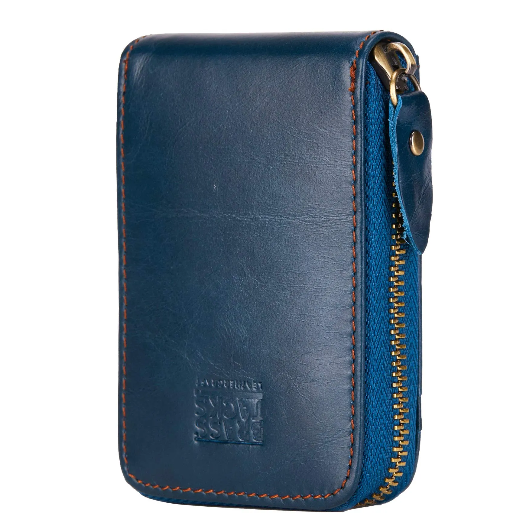 Porta Carte Credito Portatessere Portafoglio Piccolo Compatto Mini Slim da Donna Uomo in Vera Pelle con Tasca Posteriore con Protezione Rfid 13 Scomparti per Carte con Cerniera