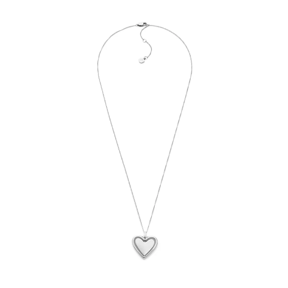 Fossil Collana Da Donna in acciaio inox color argento JF04836040, Taglia unica, Acciaio inossidabile, Nessuna pietra preziosa, Argento Perlato