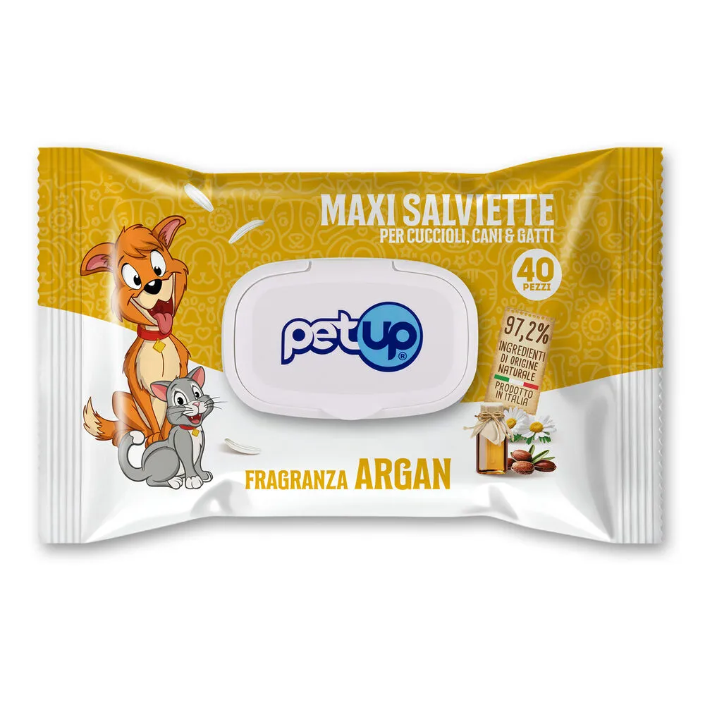 Salviette igieniche Maxi PetUp 40 salviette Argan - confezione da 4 pezzi