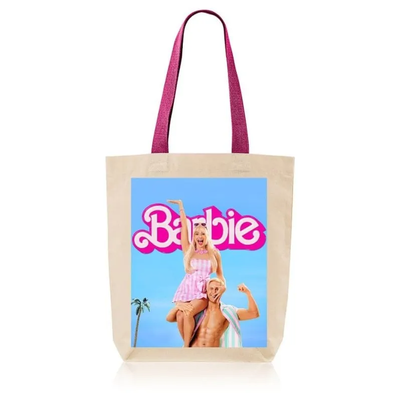 Borsa Tote Barbie Alta Qualità Cotone Stampa Film