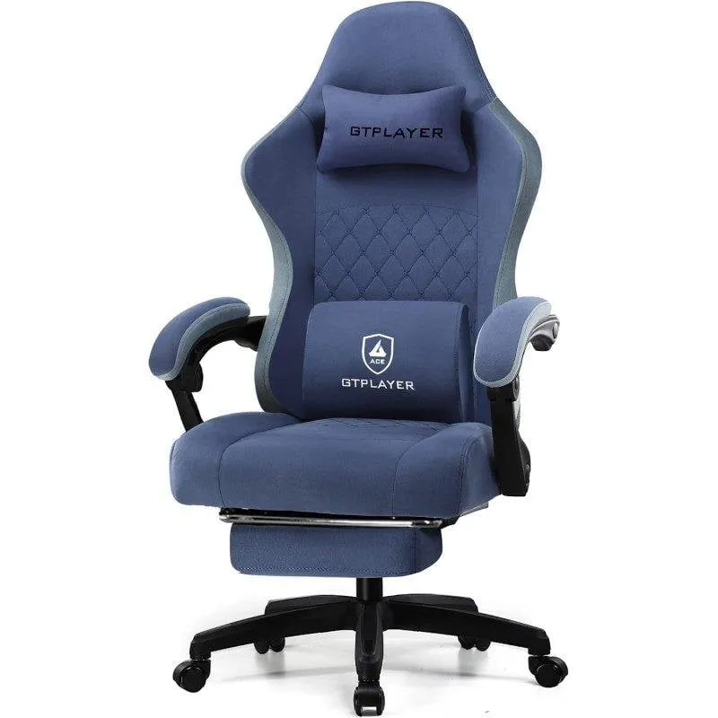 Sedia da gaming GTPLAYER ergonomica con poggiapiedi