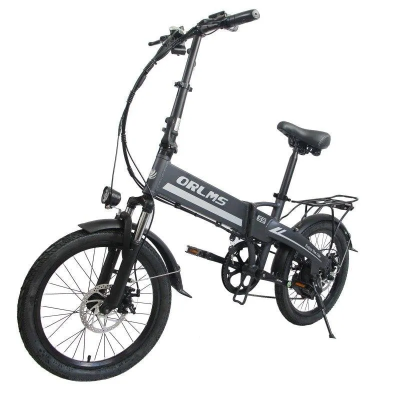 Bicicletta elettrica ORLMS S9F 500W 48V 13Ah Grigia 20x4.0 Shimano