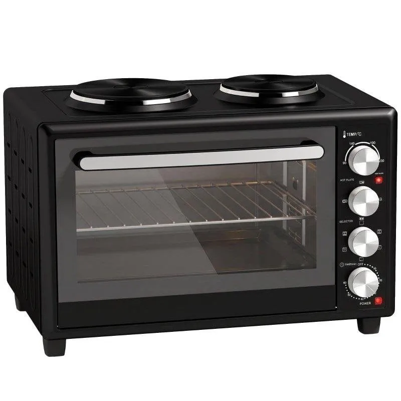 Fornetto Elettrico Blossom 36L 2 Piastre Convezione 90-230°C Nero