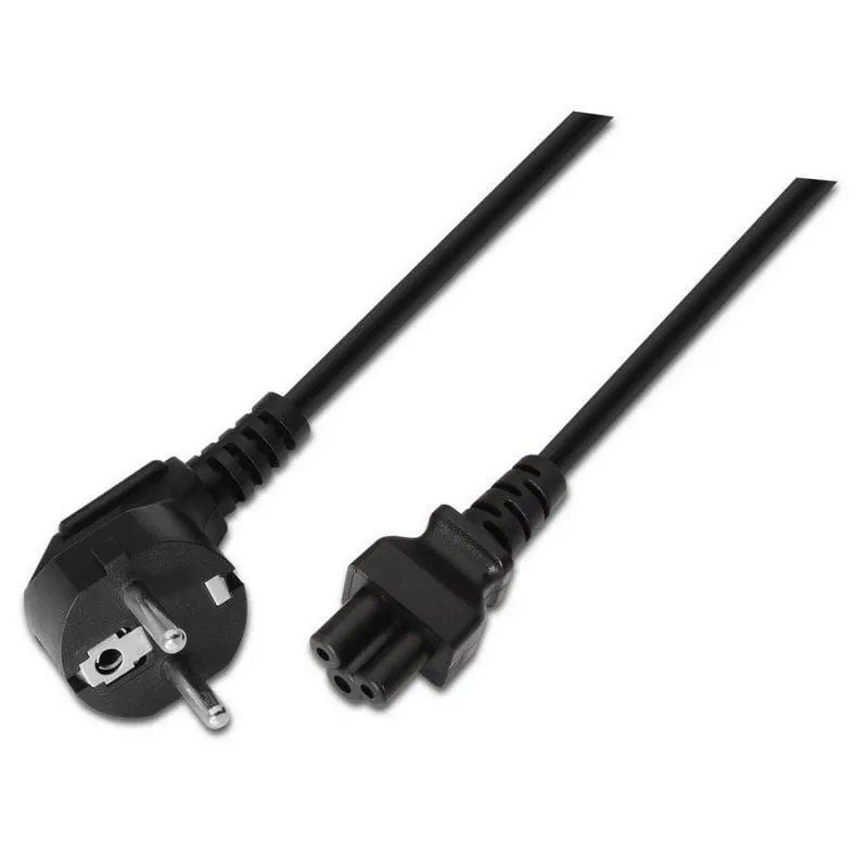Cavo di alimentazione Aisens Clover CEE7 a C5 maschio/femmina 1,5 m Nero