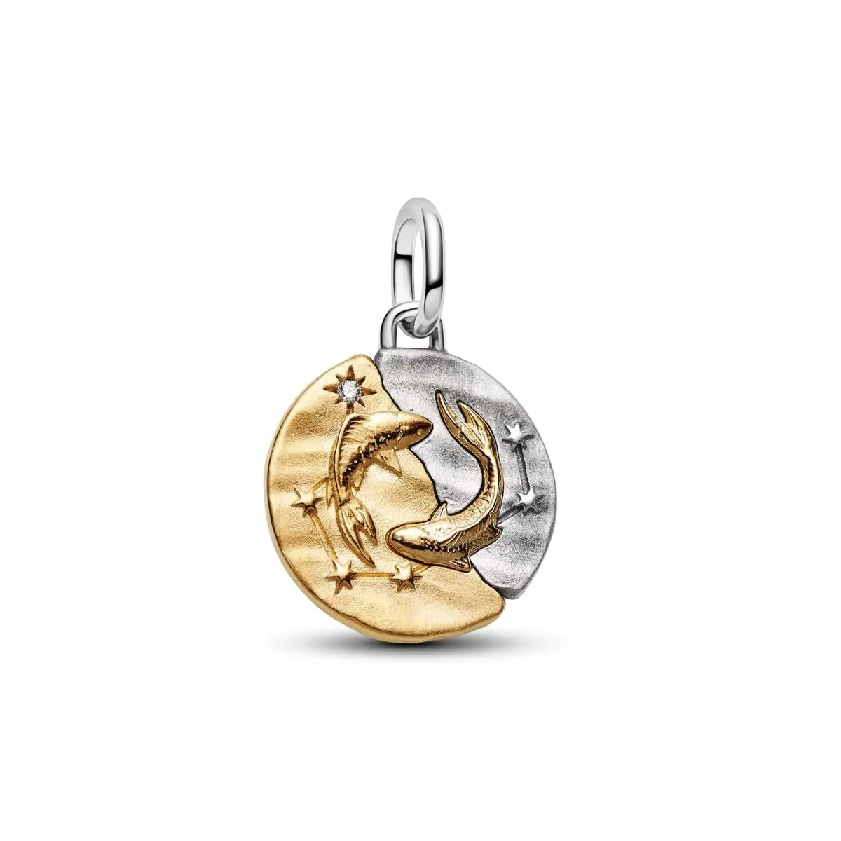 WEIMU Ciondoli dorati con segno zodiacale per braccialetto, argento Sterling 925, con 12 costellazioni, per braccialetti e collane europei, m, Argento sterling, Zirconia cubica