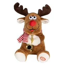 Renna con movimento e musica Poliestere (15x14x21cm) (1pz) 549955