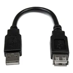 Cavo USB 2.0 Prolunga Black 0,15m USBEXTAA6IN